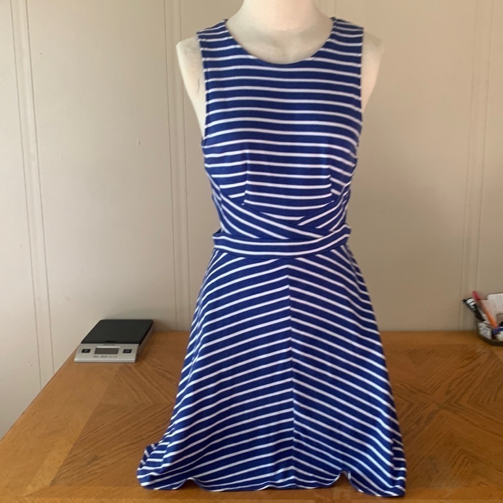 BLUE and white dress